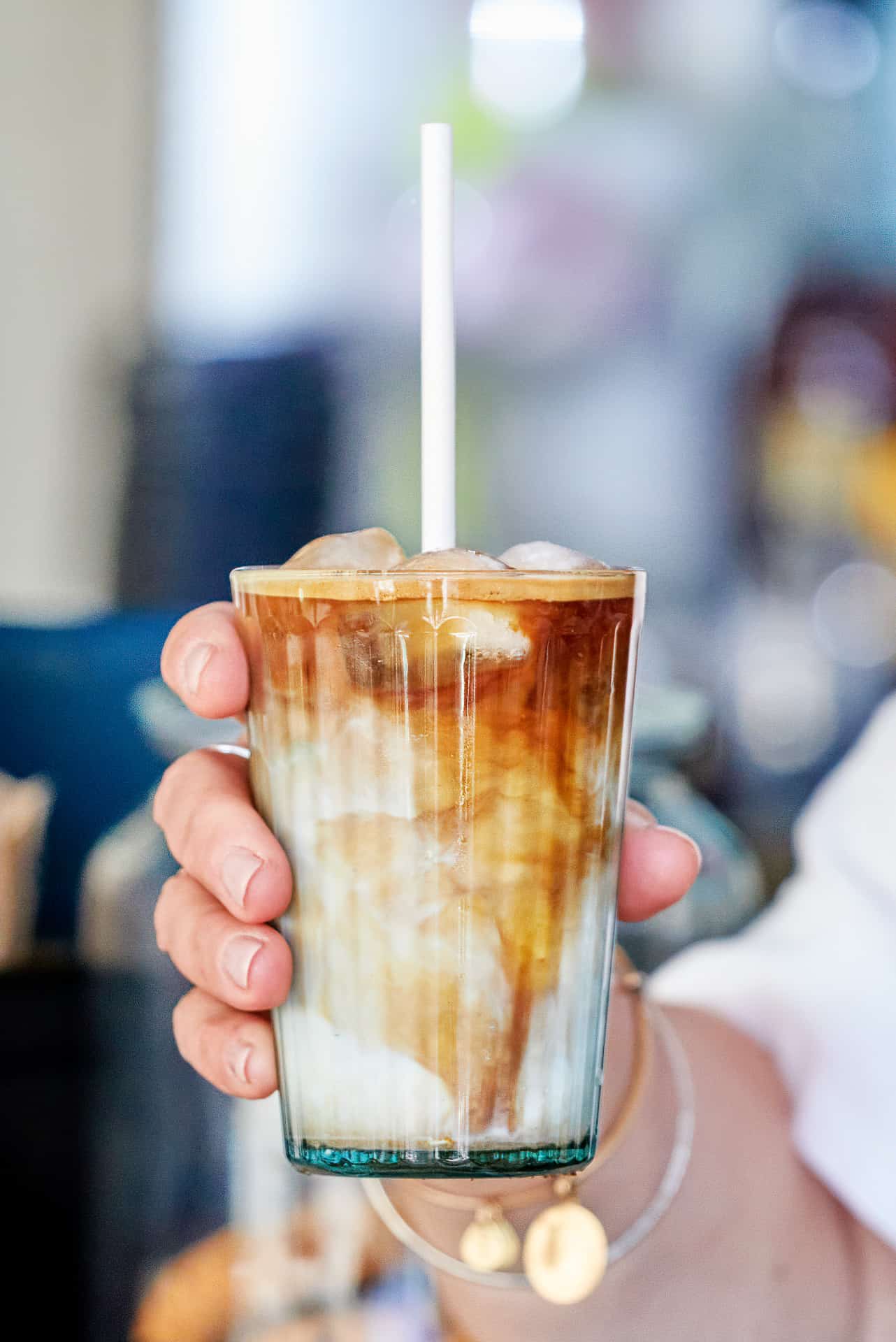 A cold coffee drink from Anna's Courtside Café at Conway Tennis Club.