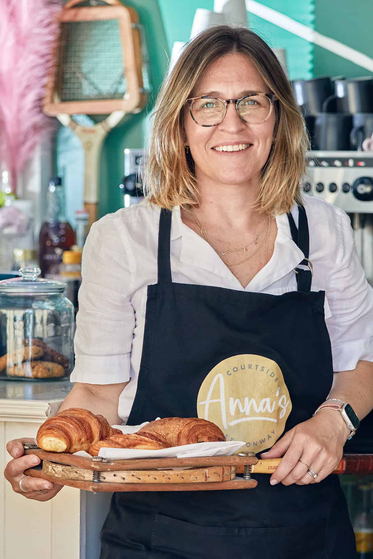 Serving delicious pastries at Anna's Courtside Café, Conway Tennis Club.