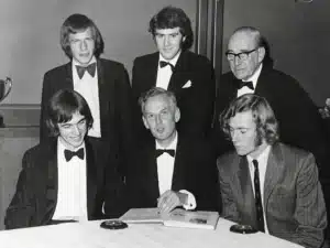 1971: Ross McWirter (Guinness Book of Records) and the Conway record breakers.