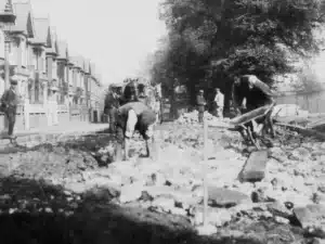 Conway Road under construction.