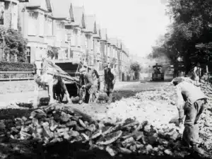 Conway Road under construction.
